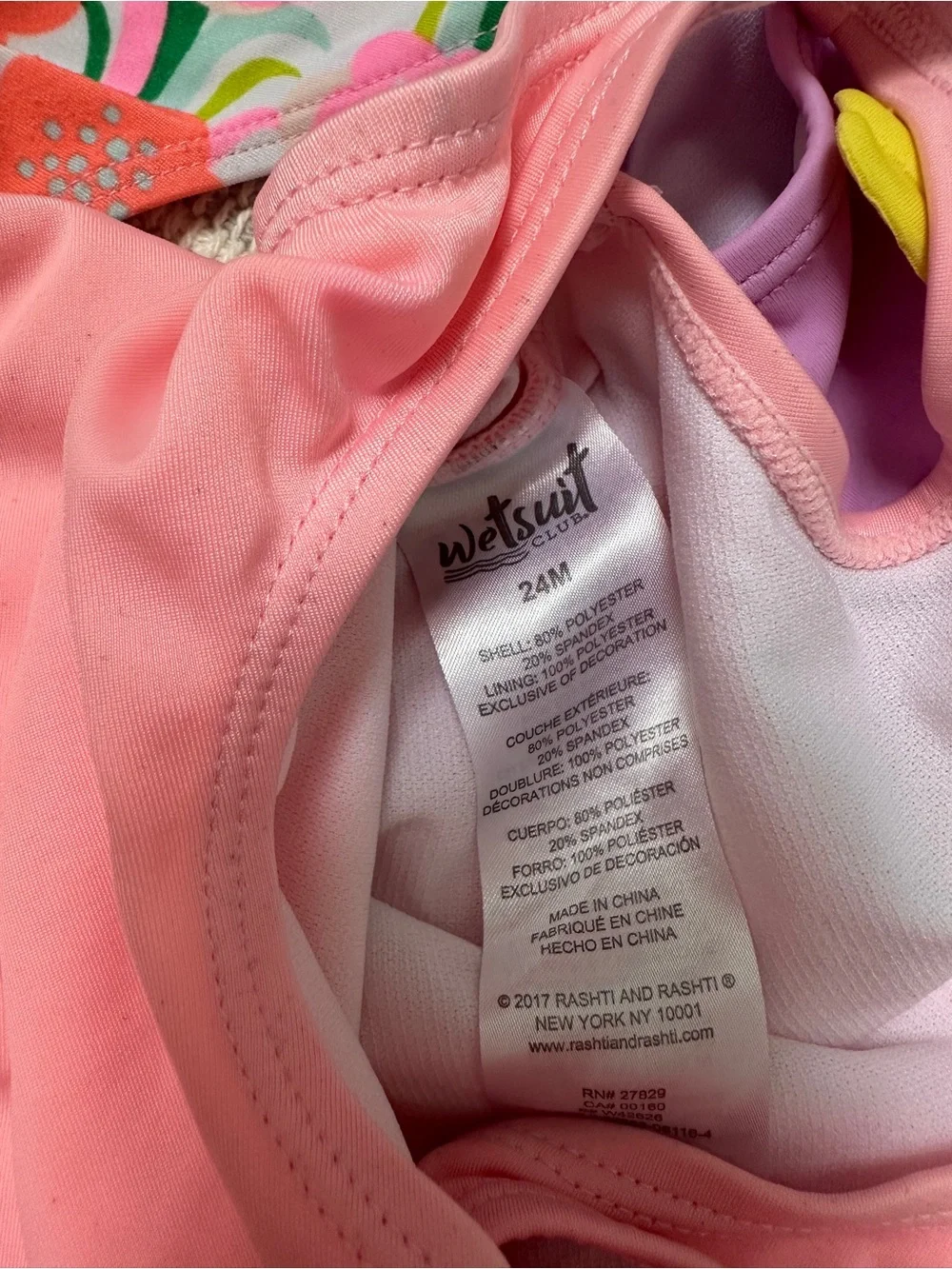 Cat & Jack 3 Pc Lot Floral Mermaid Unicorn Swimsuit Sz 2T 18-24 Months